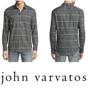 John Varvatos Star Usa Plaid Slim Fit Sport Button Up Shirt